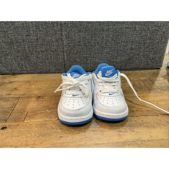 Size 3C - DV1342-101 Nike Air Force 1 Low White/Light Blue - Ships Free! - Picture 4 of 6